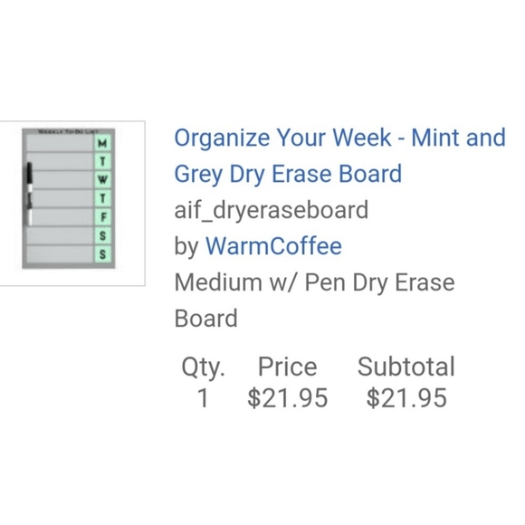 Custom Dry Erase Board Weekly To Do List W/ Marker - Picture 7 of 8